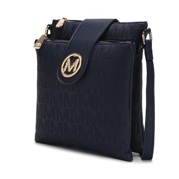 Weird Giraffe Games MKF Collection by Mia K. MKF-PU7704NV Marietta M Signature Crossbody Bag - Navy MKF-PU7704NV